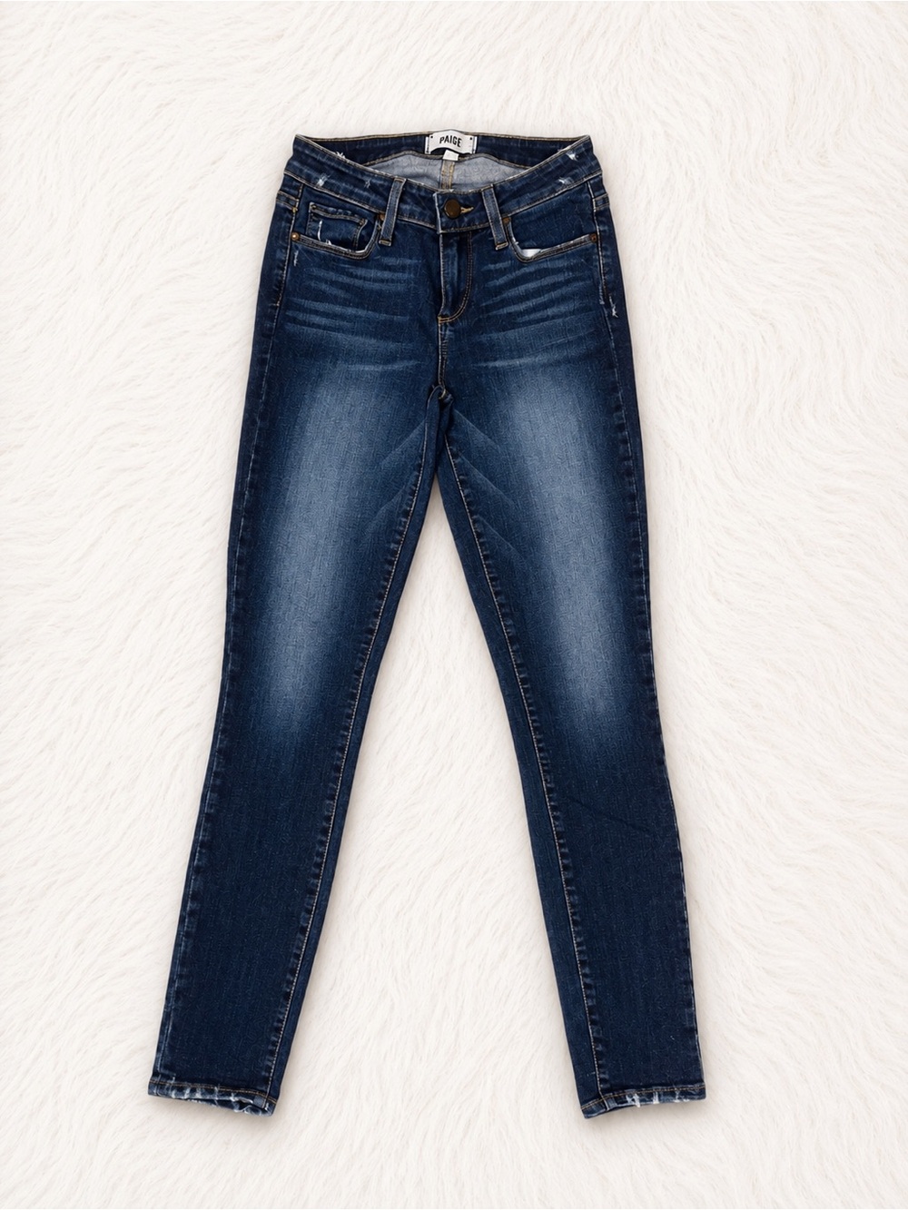 PAIGE Verdugo Ankle Skinny Jeans Size 24 Dark Wash Premium Denim